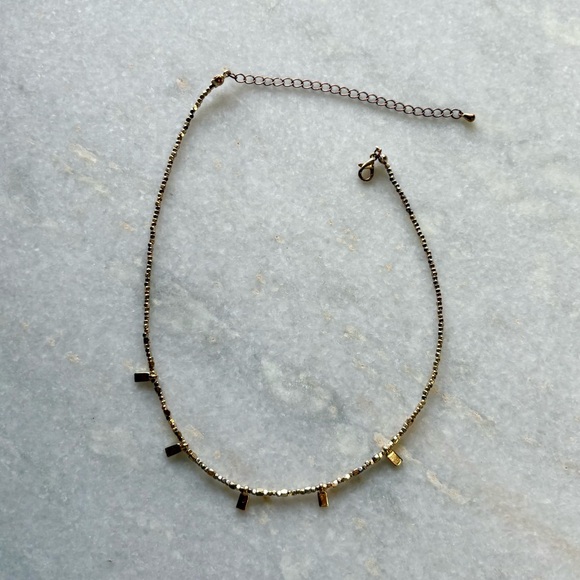 Erin McDermott || Tiny Beaded Rectangle Necklace - Picture 5 of 6